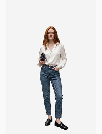 Pantalones vaqueros ajustados de talle alto y pierna estrecha con cremallera my fashion