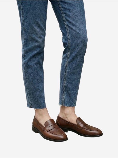 Pantalones vaqueros ajustados de talle alto y pierna estrecha con cremallera my fashion - Kiabi Pantalones vaqueros ajustados de talle alto y pierna estrecha con cremallera my fashion - Kiabi