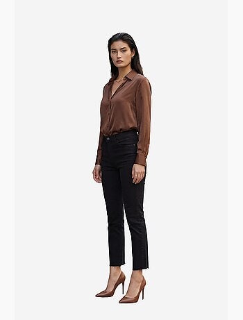 Pantalones vaqueros ajustados de talle alto y pierna estrecha con cremallera my fashion