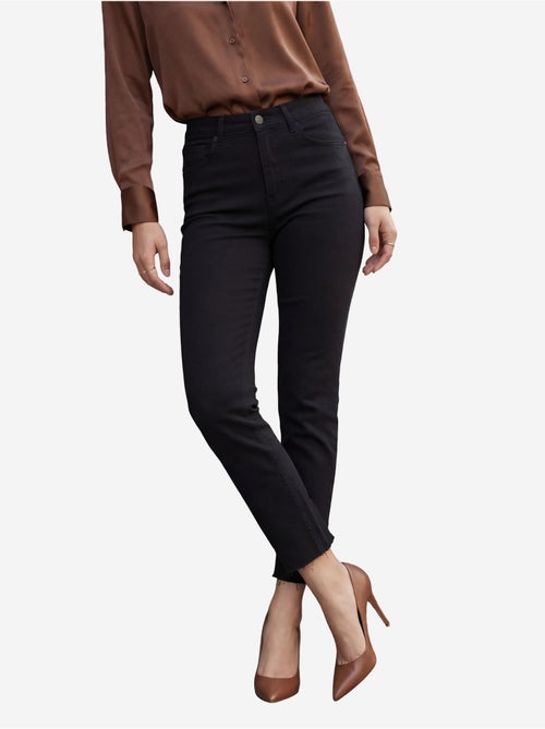 Pantalones vaqueros ajustados de talle alto y pierna estrecha con cremallera my fashion - Kiabi Pantalones vaqueros ajustados de talle alto y pierna estrecha con cremallera my fashion - Kiabi