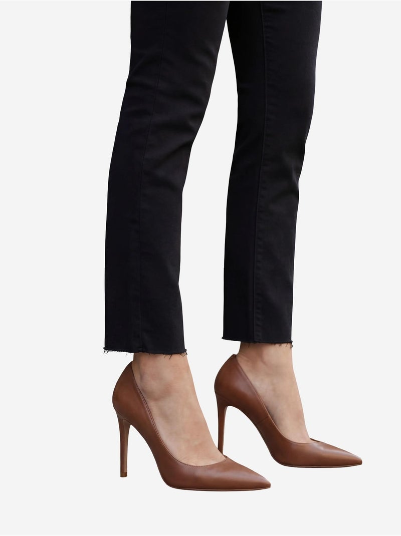Pantalones vaqueros ajustados de talle alto y pierna estrecha con cremallera my fashion Negro - Kiabi