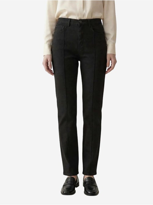 Pantalones vaqueros de cintura alta de pierna recta con bolsillos my fashion - Kiabi Pantalones vaqueros de cintura alta de pierna recta con bolsillos my fashion - Kiabi