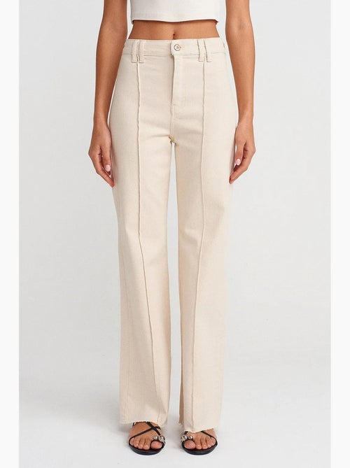 Pantalones vaqueros de mujer de cintura alta y pernera ancha dilvin - Kiabi