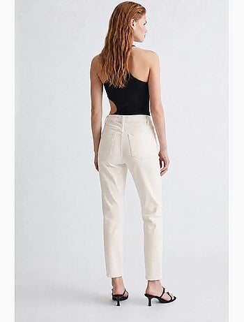 Pantalones vaqueros de mujer de tiro alto y pierna recta mixray