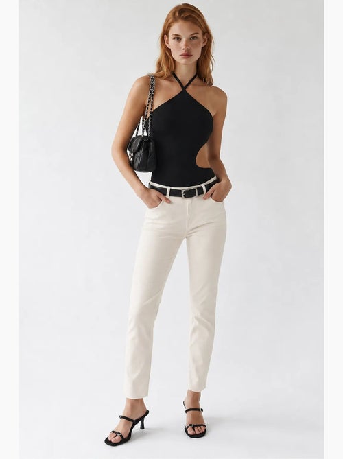 Pantalones vaqueros de mujer de tiro alto y pierna recta mixray - Kiabi