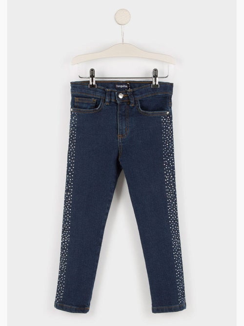 Pantalones vaqueros de niña con detalles de pedrería - Kiabi
