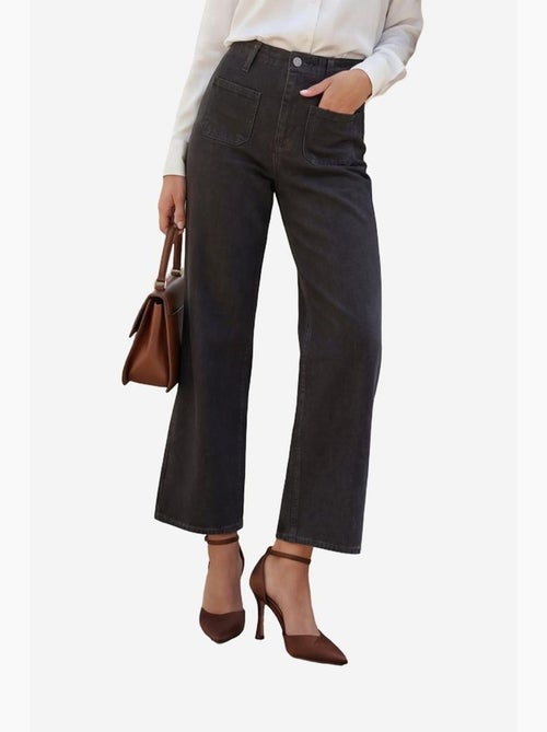 Pantalones vaqueros de talle alto con cremallera my fashion - Kiabi