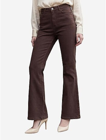 Pantalones vaqueros de talle alto y pierna acampanada con bolsillos my fashion