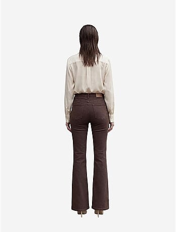 Pantalones vaqueros de talle alto y pierna acampanada con bolsillos my fashion