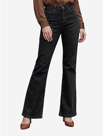 Pantalones vaqueros de talle alto y pierna acampanada con bolsillos my fashion