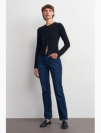 Pantalones vaqueros de tiro alto y pernera recta dilvin