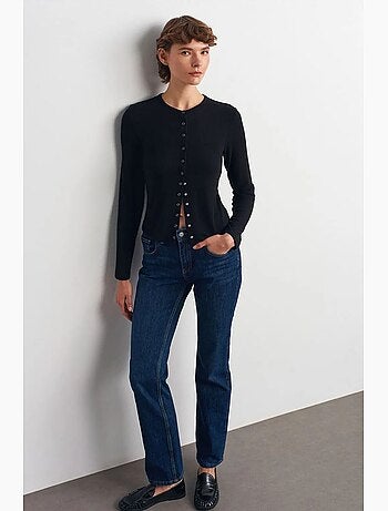 Pantalones vaqueros de tiro alto y pernera recta dilvin