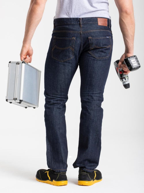 Pantalones vaqueros de trabajo algodón corte confort crudo WORK4 'Rica Lewis' - Kiabi