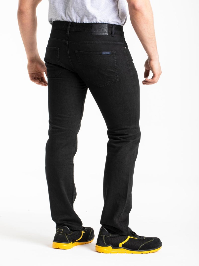 Pantalones vaqueros de trabajo algodón corte confort negro WORK7 'Rica Lewis' Negro - Kiabi