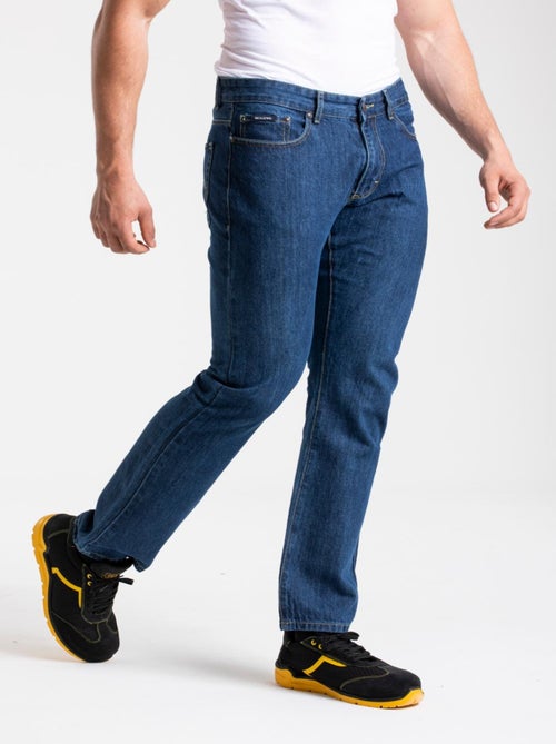 Pantalones vaqueros de trabajo algodón corte confort stone WORK5 'Rica Lewis' - Kiabi