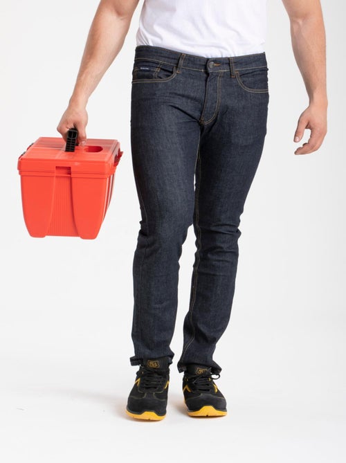 Pantalones vaqueros de trabajo corte recto ajustado crudo elástico WORK2 'Rica Lewis' - Kiabi