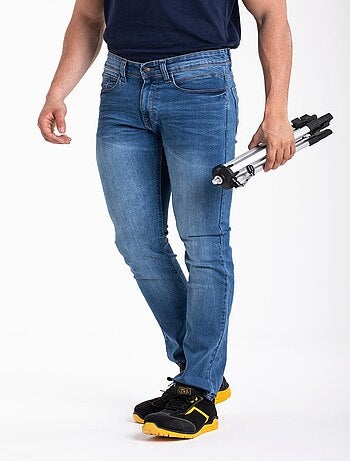 Pantalones vaqueros de trabajo corte recto ajustado elástico super stone lavado WORK1 'Rica Lewis'