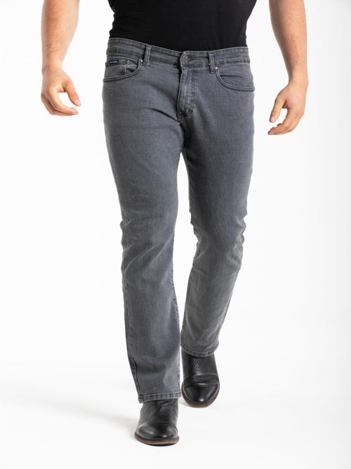 Pantalones vaqueros de trabajo corte recto confort denim elástico gris WORK11 'Rica Lewis' - Kiabi