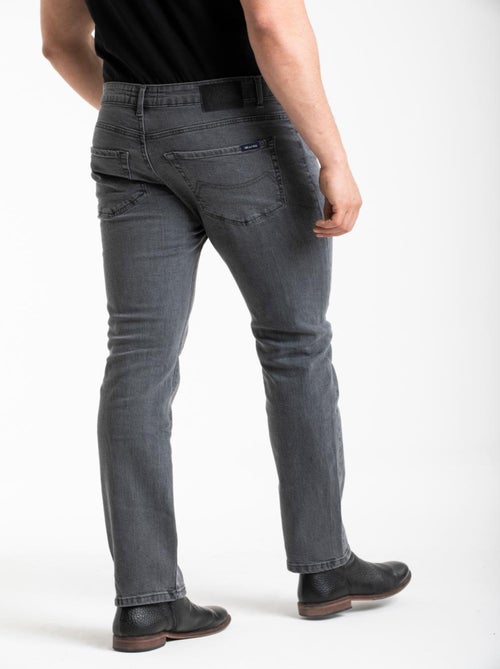 Pantalones vaqueros de trabajo corte recto confort denim elástico gris WORK11 'Rica Lewis' - Kiabi