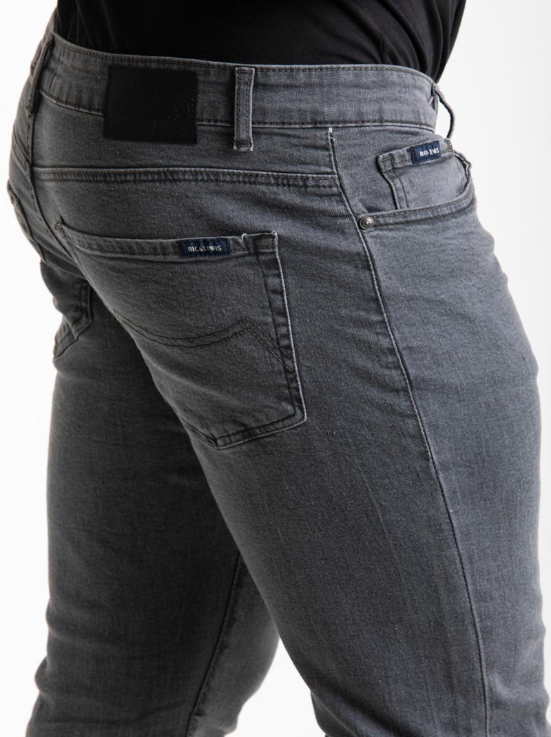 Pantalones vaqueros de trabajo corte recto confort denim elástico gris WORK11 'Rica Lewis' Gris - Kiabi