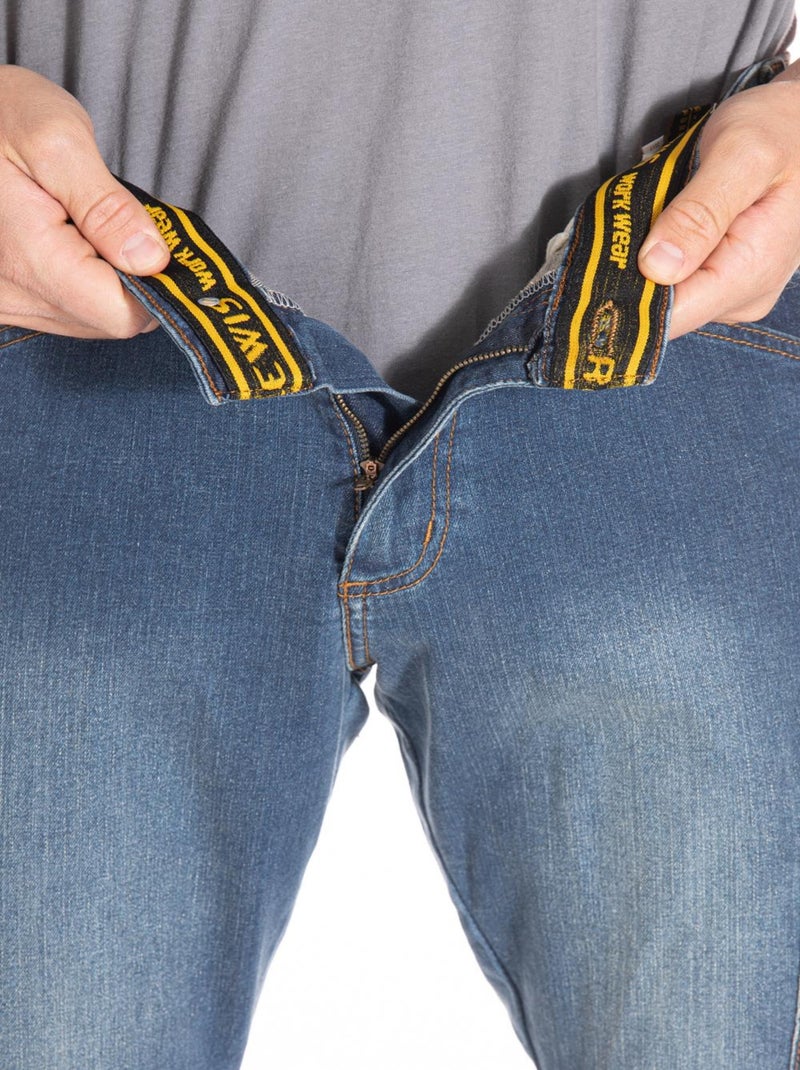 Pantalones vaqueros de trabajo elásticos con ubicación para rodilleras JOBPRO 'Rica Lewis' Azul - Kiabi