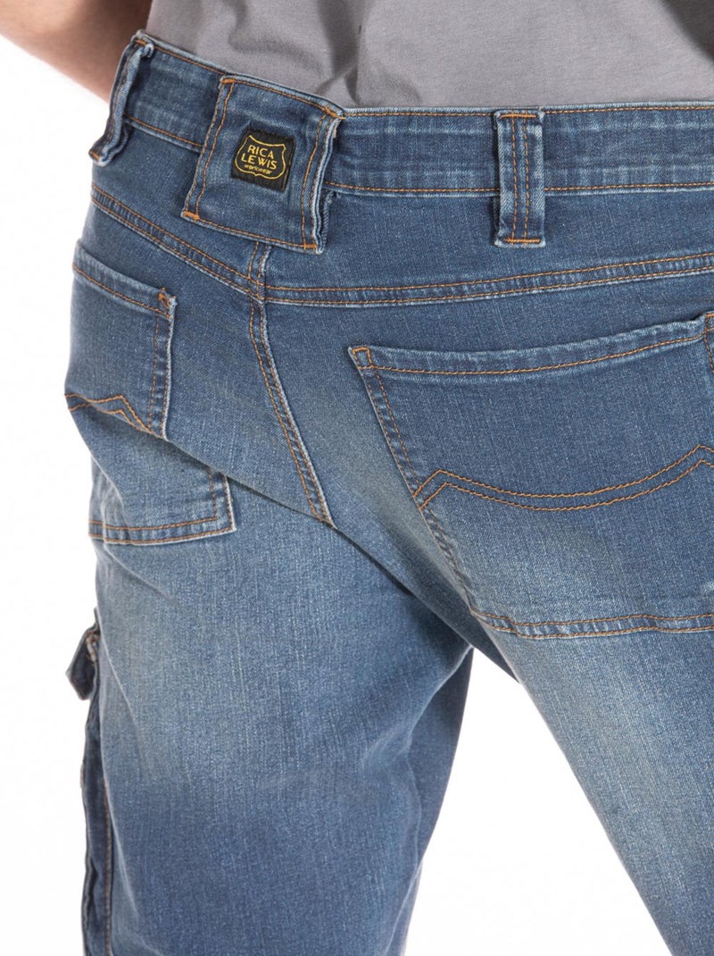 Pantalones vaqueros de trabajo elásticos con ubicación para rodilleras JOBPRO 'Rica Lewis' Azul - Kiabi