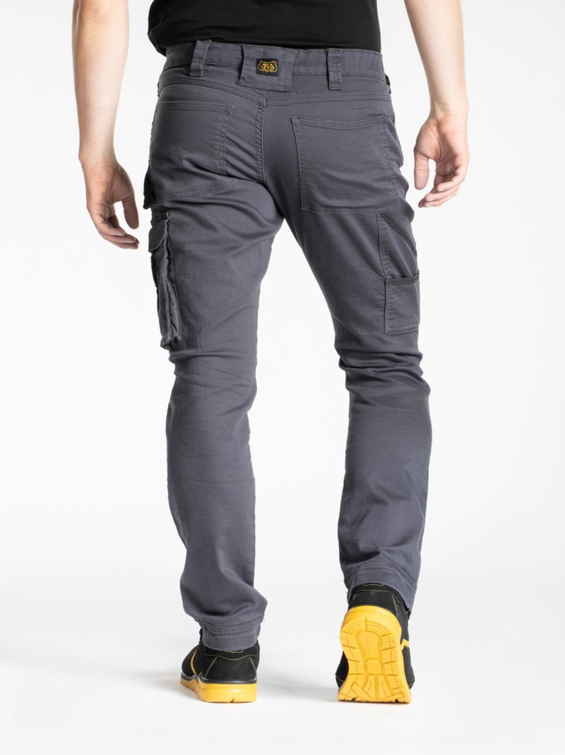 Pantalones vaqueros de trabajo multibolsillos elásticos JOBC 'Rica Lewis' Gris oscuro - Kiabi