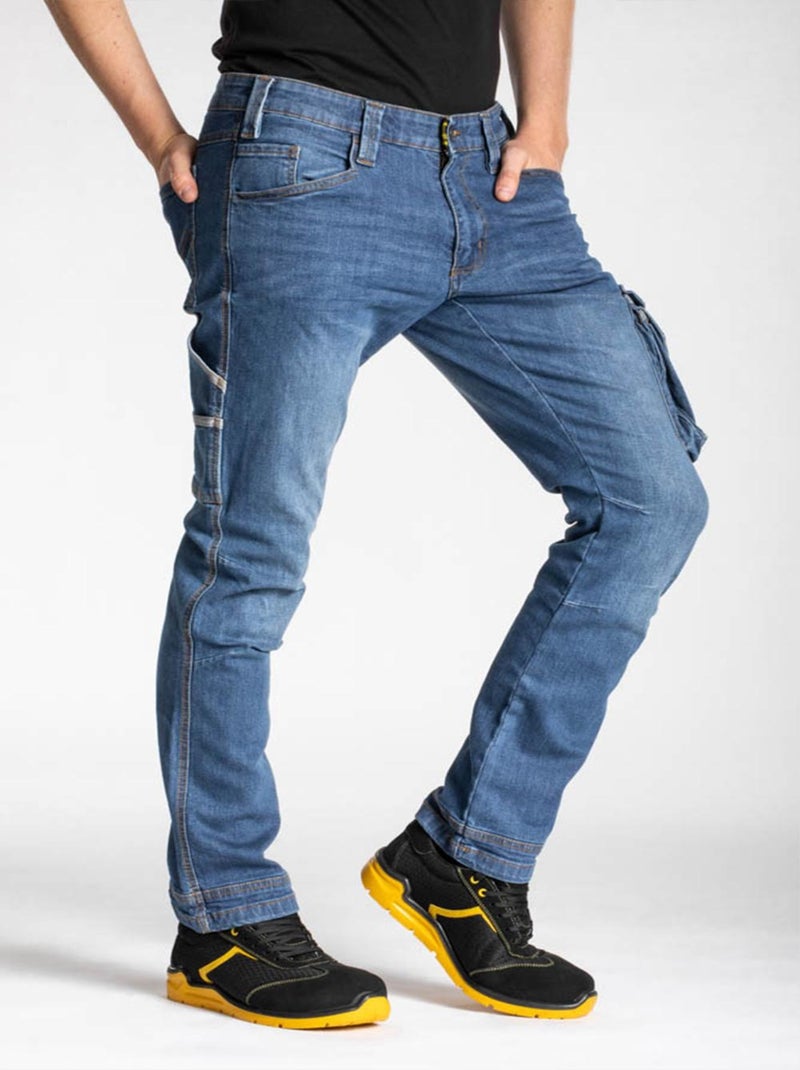 Pantalones vaqueros de trabajo ropa de trabajo elástico corte confort JOB 'Rica Lewis' Azul - Kiabi