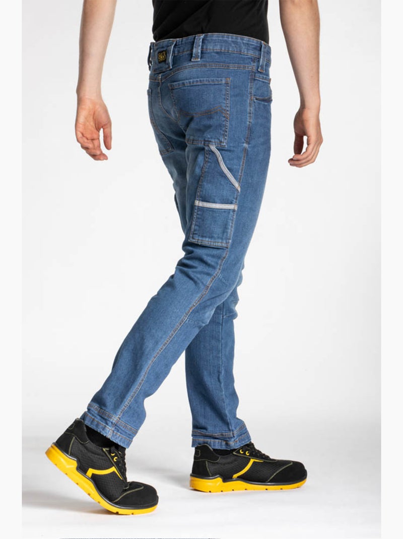 Pantalones vaqueros de trabajo ropa de trabajo elástico corte confort JOB 'Rica Lewis' Azul - Kiabi