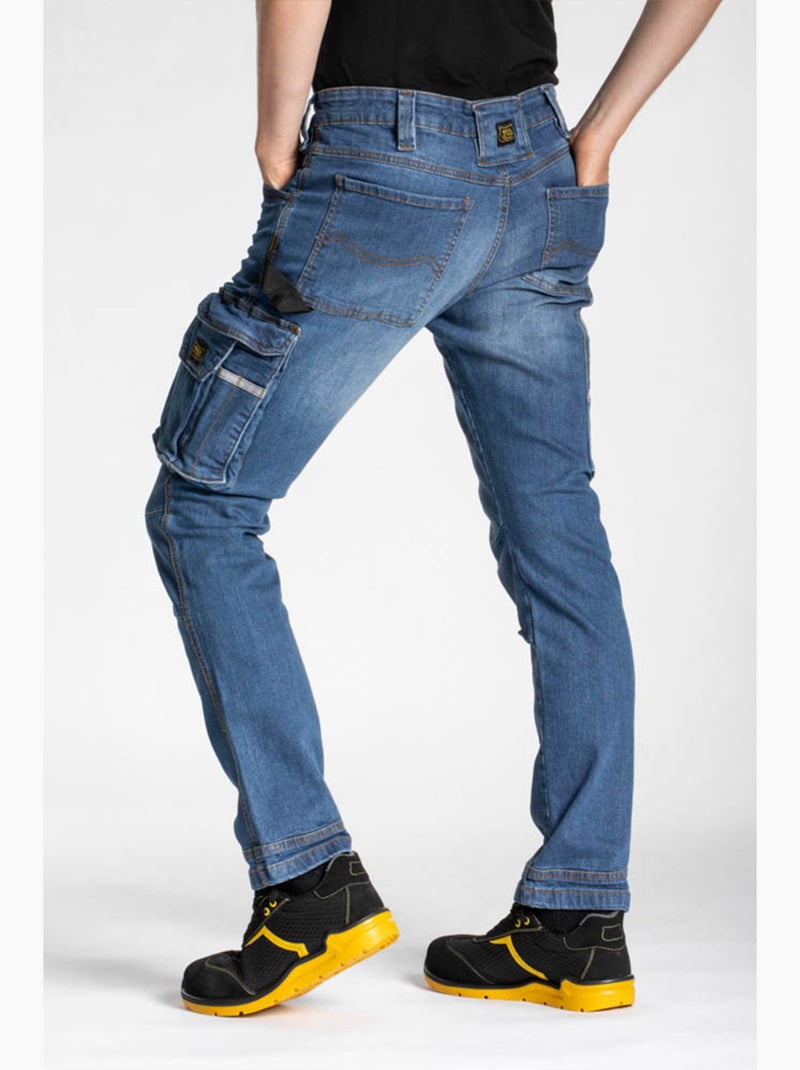 Pantalones vaqueros de trabajo ropa de trabajo elástico corte confort JOB 'Rica Lewis' Azul - Kiabi