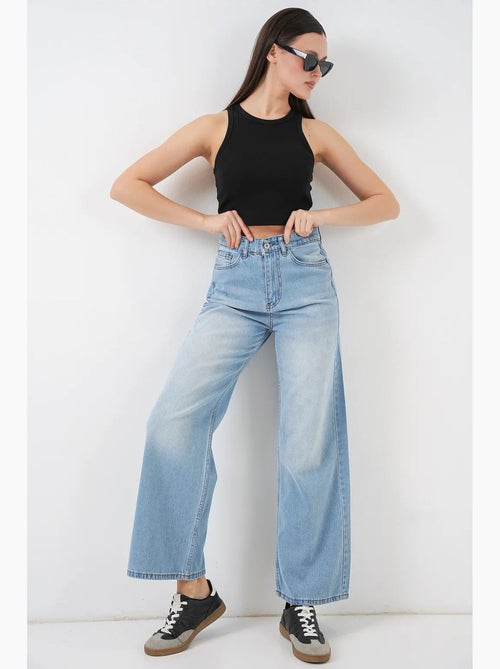 Pantalones vaqueros palazzo de cintura alta y pierna ancha bdart - Kiabi