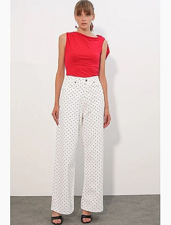 Pantalones vaqueros palazzo de cintura alta y pierna ancha bdart