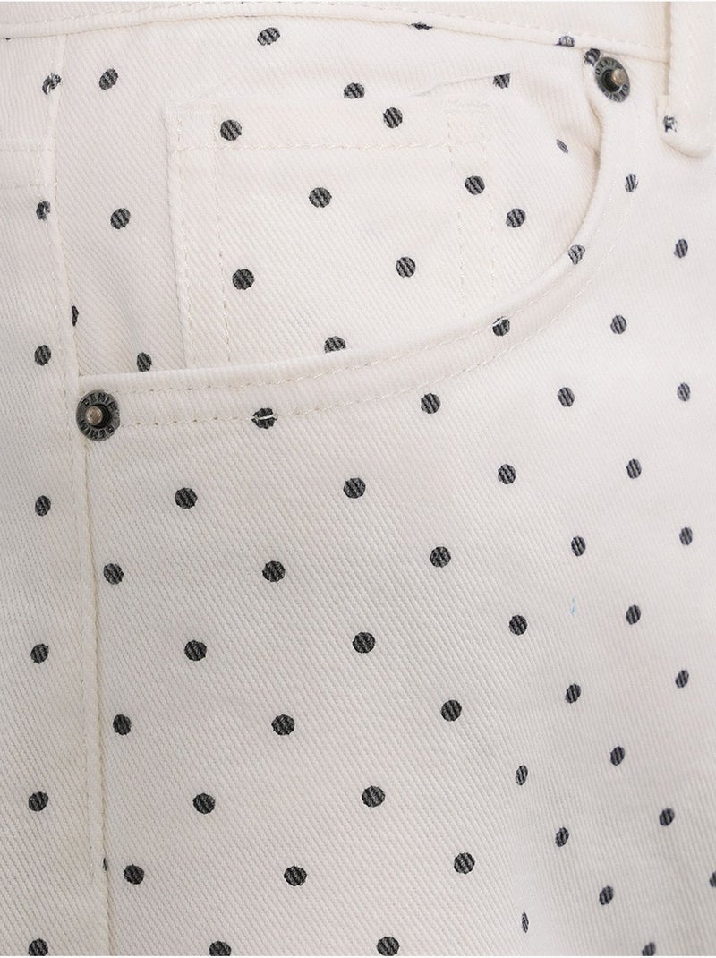 Pantalones vaqueros palazzo de cintura alta y pierna ancha bdart Blanco roto - Kiabi