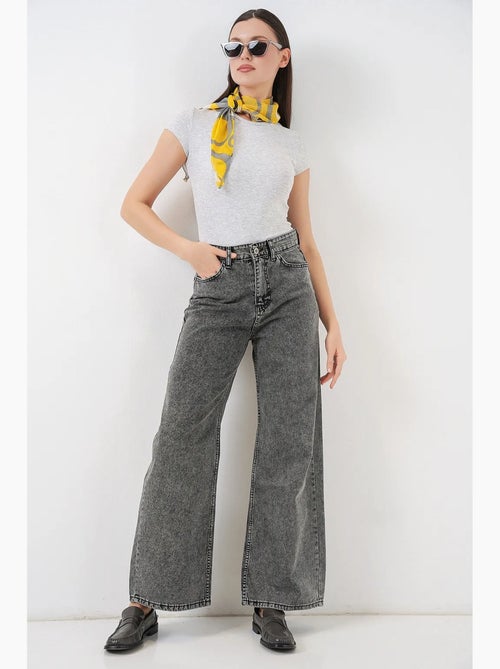 Pantalones vaqueros palazzo de cintura alta y pierna ancha bdart - Kiabi