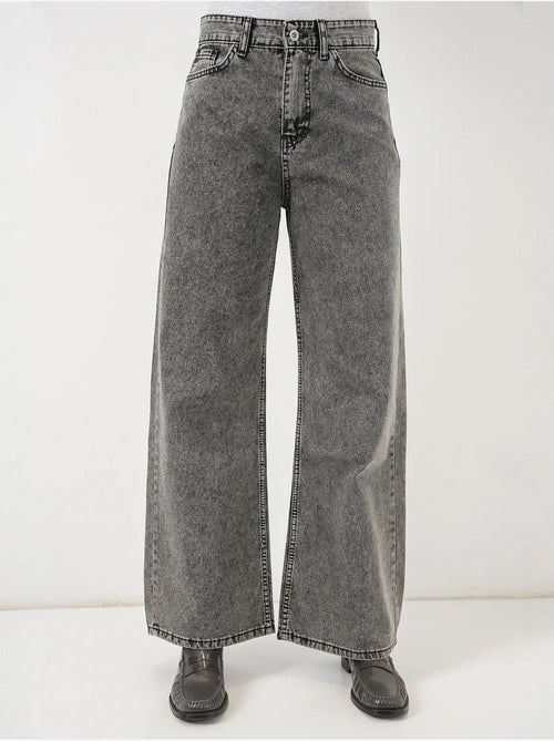 Pantalones vaqueros palazzo de cintura alta y pierna ancha bdart - Kiabi
