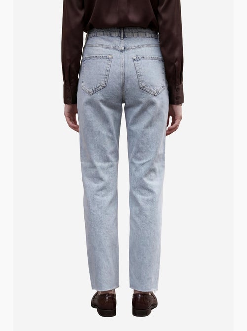 Pantalones vaqueros rectos de talle alto hasta el tobillo con bolsillos my fashion - Kiabi