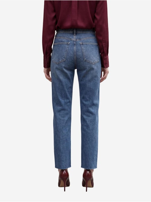Pantalones vaqueros rectos de talle alto hasta el tobillo con bolsillos my fashion - Kiabi Pantalones vaqueros rectos de talle alto hasta el tobillo con bolsillos my fashion - Kiabi
