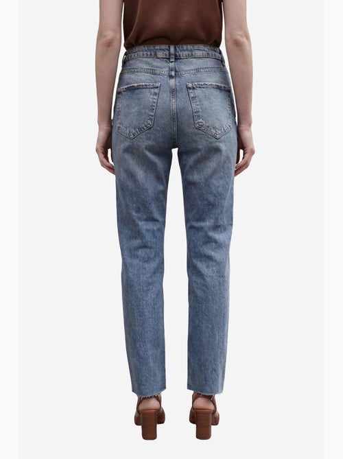 Pantalones vaqueros rectos de talle alto hasta el tobillo con bolsillos my fashion - Kiabi Pantalones vaqueros rectos de talle alto hasta el tobillo con bolsillos my fashion - Kiabi