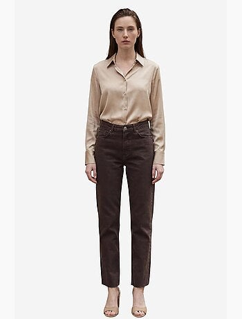 Pantalones vaqueros rectos de talle alto hasta el tobillo con bolsillos my fashion
