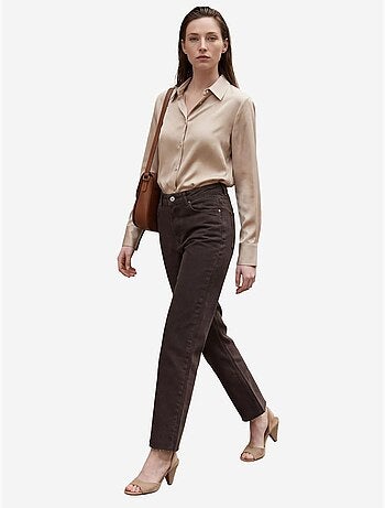 Pantalones vaqueros rectos de talle alto hasta el tobillo con bolsillos my fashion