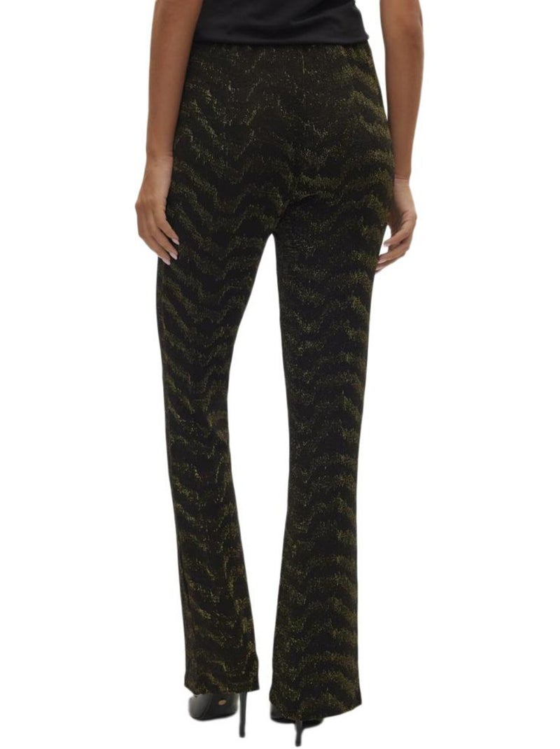 Pantalones Vero Moda de Mujer Negro Dorado - Kiabi