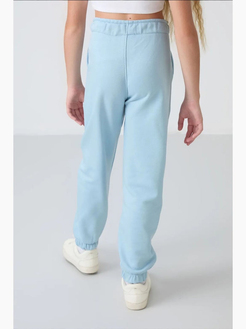 Pantalones youth de algodón y poliéster tommy Azul cielo - Kiabi