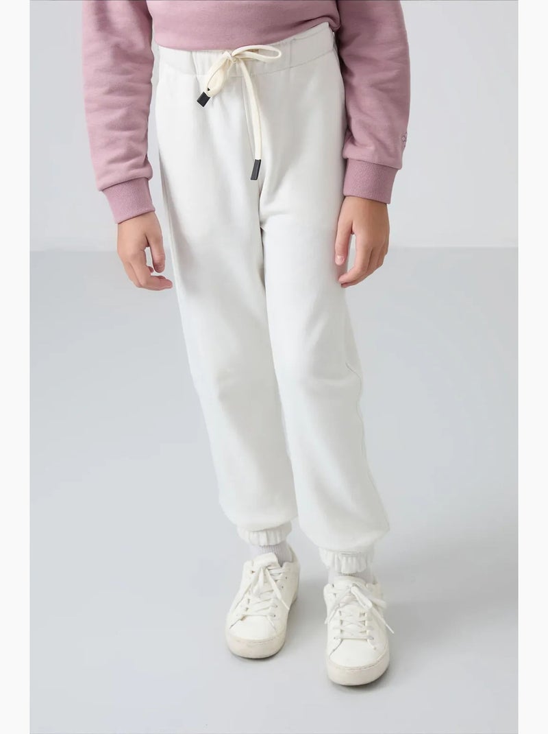 Pantalones youth de algodón y poliéster tommy Blanco roto - Kiabi