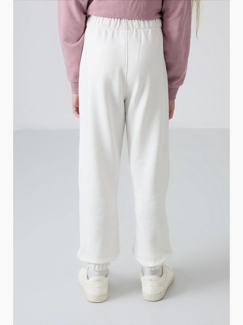 Pantalones youth de algodón y poliéster tommy Blanco roto - Kiabi