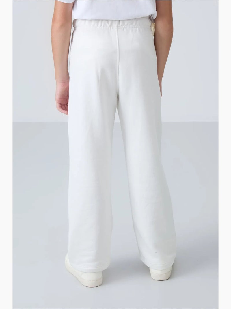 Pantalones youth de algodón y poliéster tommy Blanco roto - Kiabi