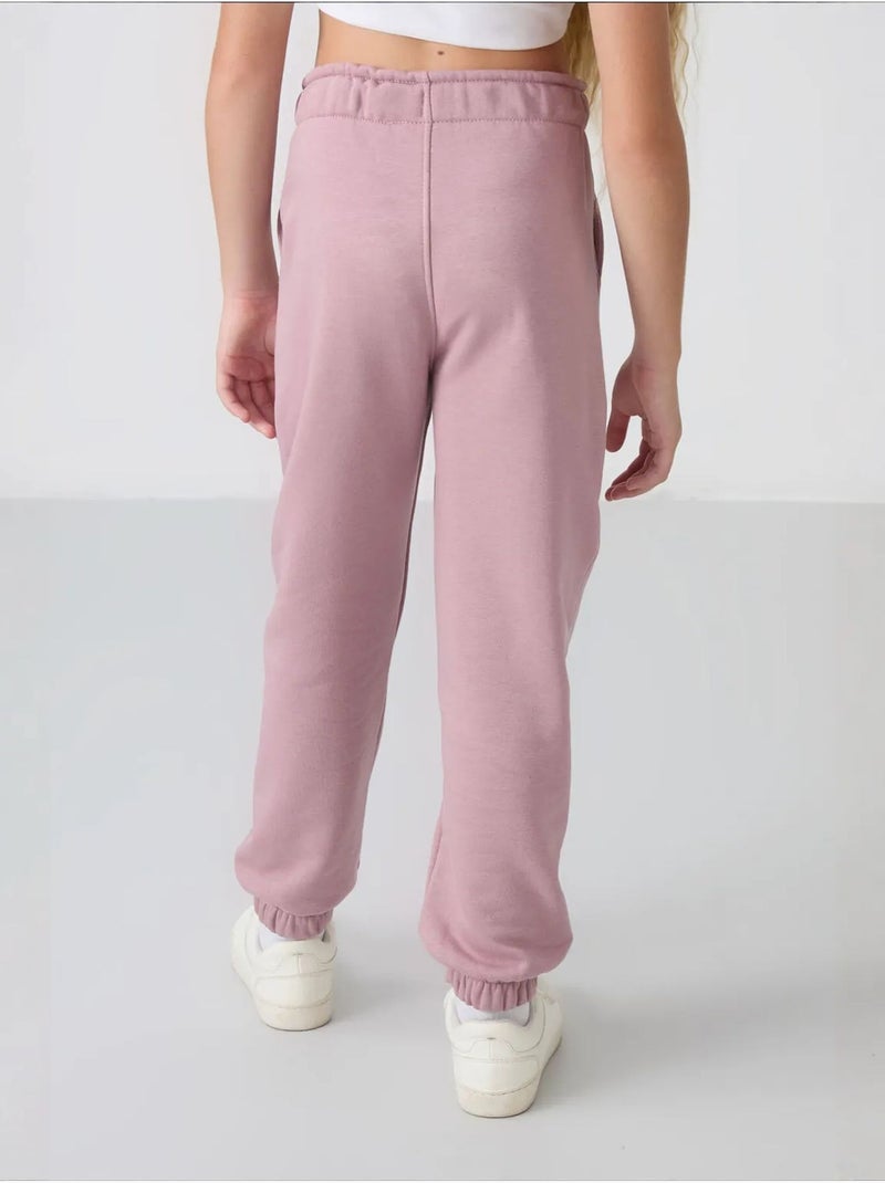 Pantalones youth de algodón y poliéster tommy Malva - Kiabi