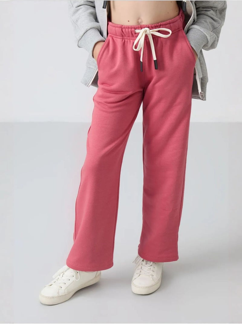 Pantalones youth de algodón y poliéster tommy Rosa viejo - Kiabi