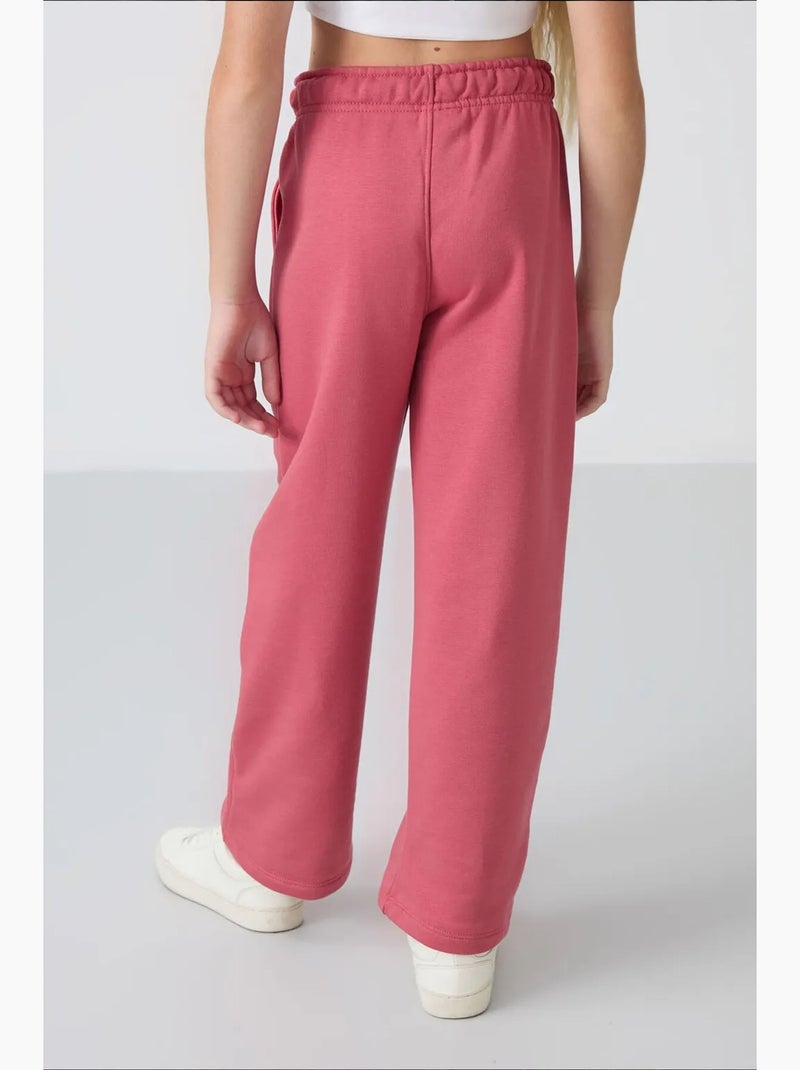 Pantalones youth de algodón y poliéster tommy Rosa viejo - Kiabi