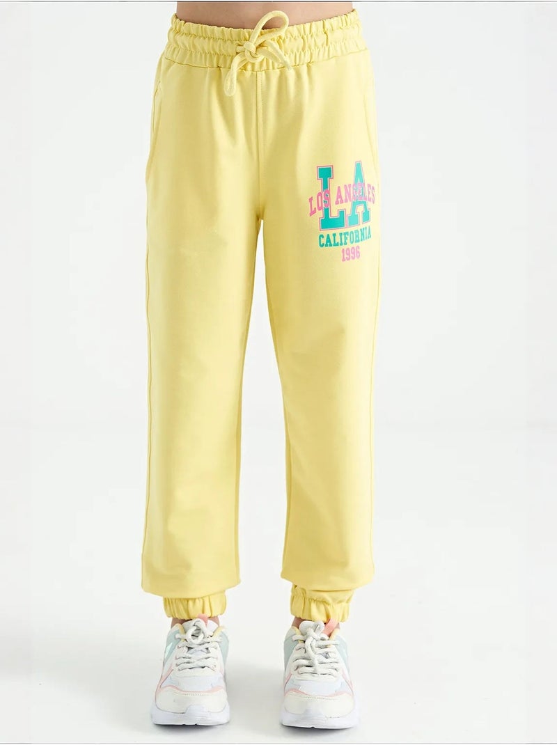 Pantalones youth de mezcla de algodón tommy Amarillo limón - Kiabi