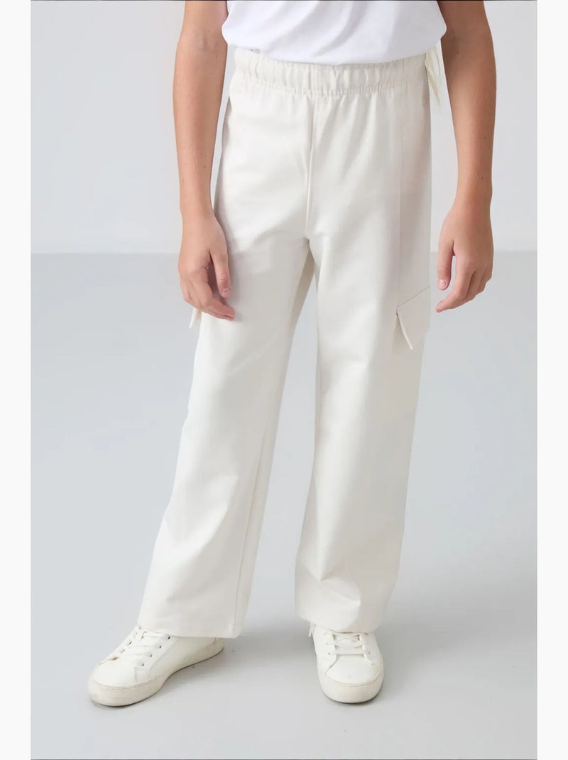 Pantalones youth unisex de mezcla de algodón tommy Blanco roto - Kiabi